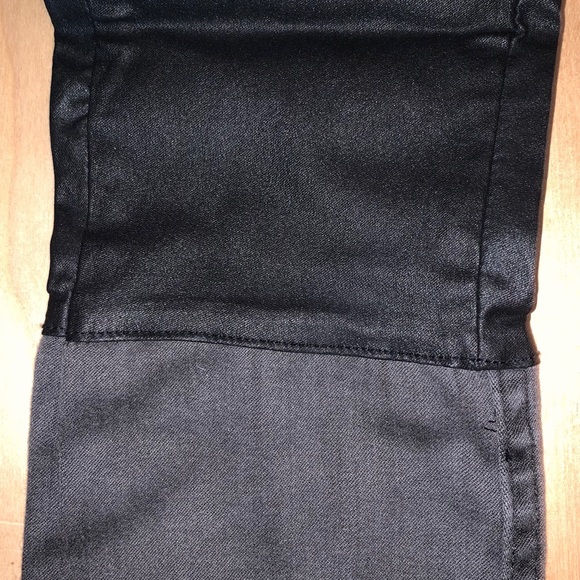 BLACK PLEATHER JEANS - Picture 4 of 7